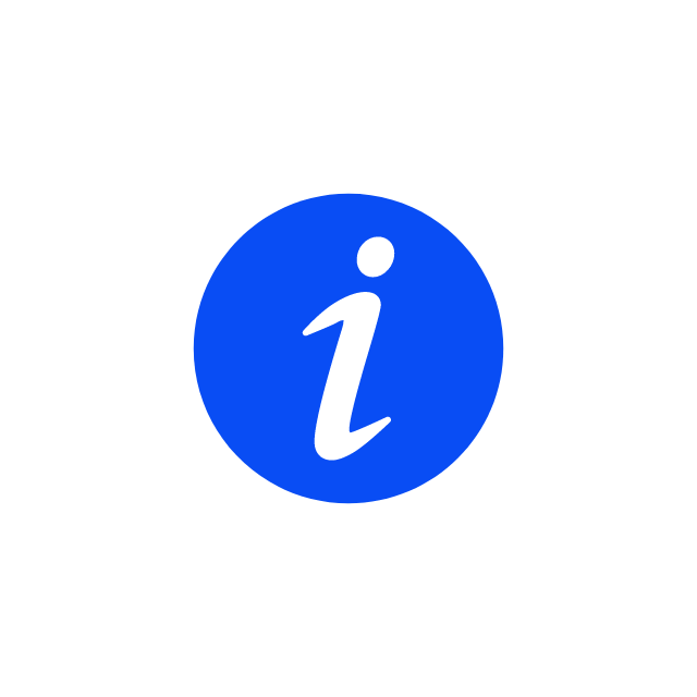 Icono de un círculo azul con una "i" minúscula en su interior