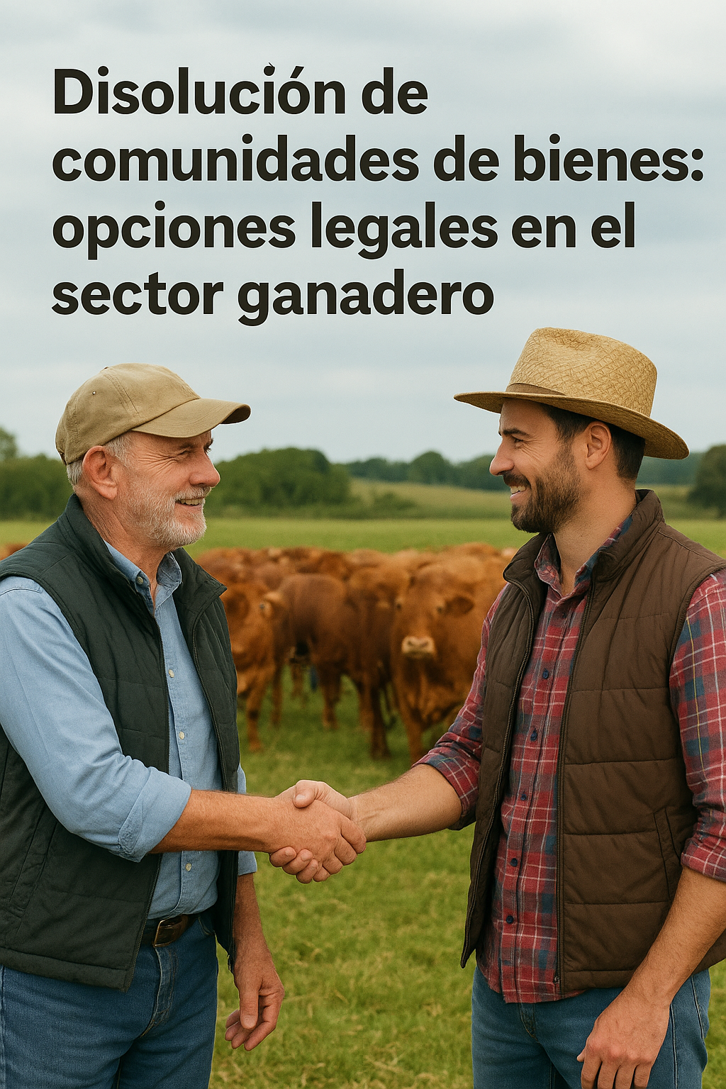 Disolución de comunidad de bienes sector ganadero