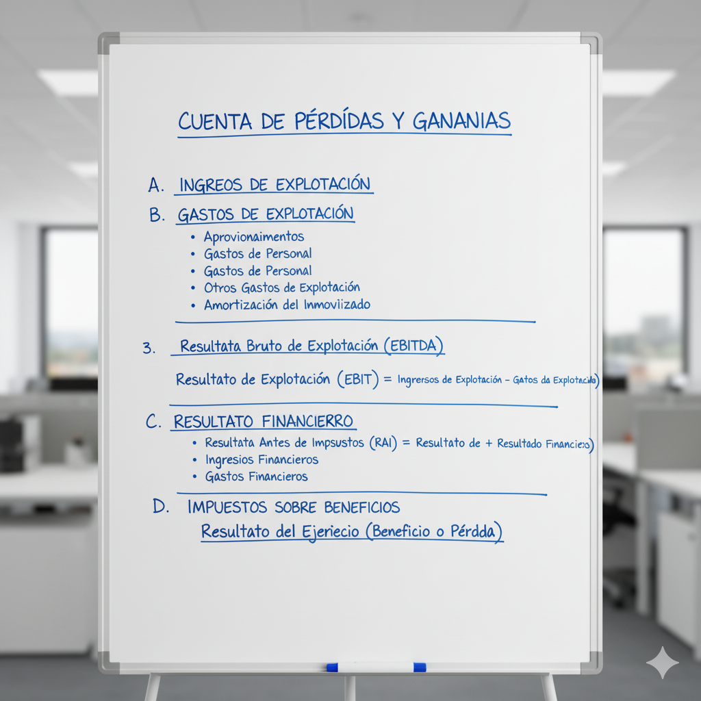 Estructura básica de la cuenta de pérdidas y ganancias