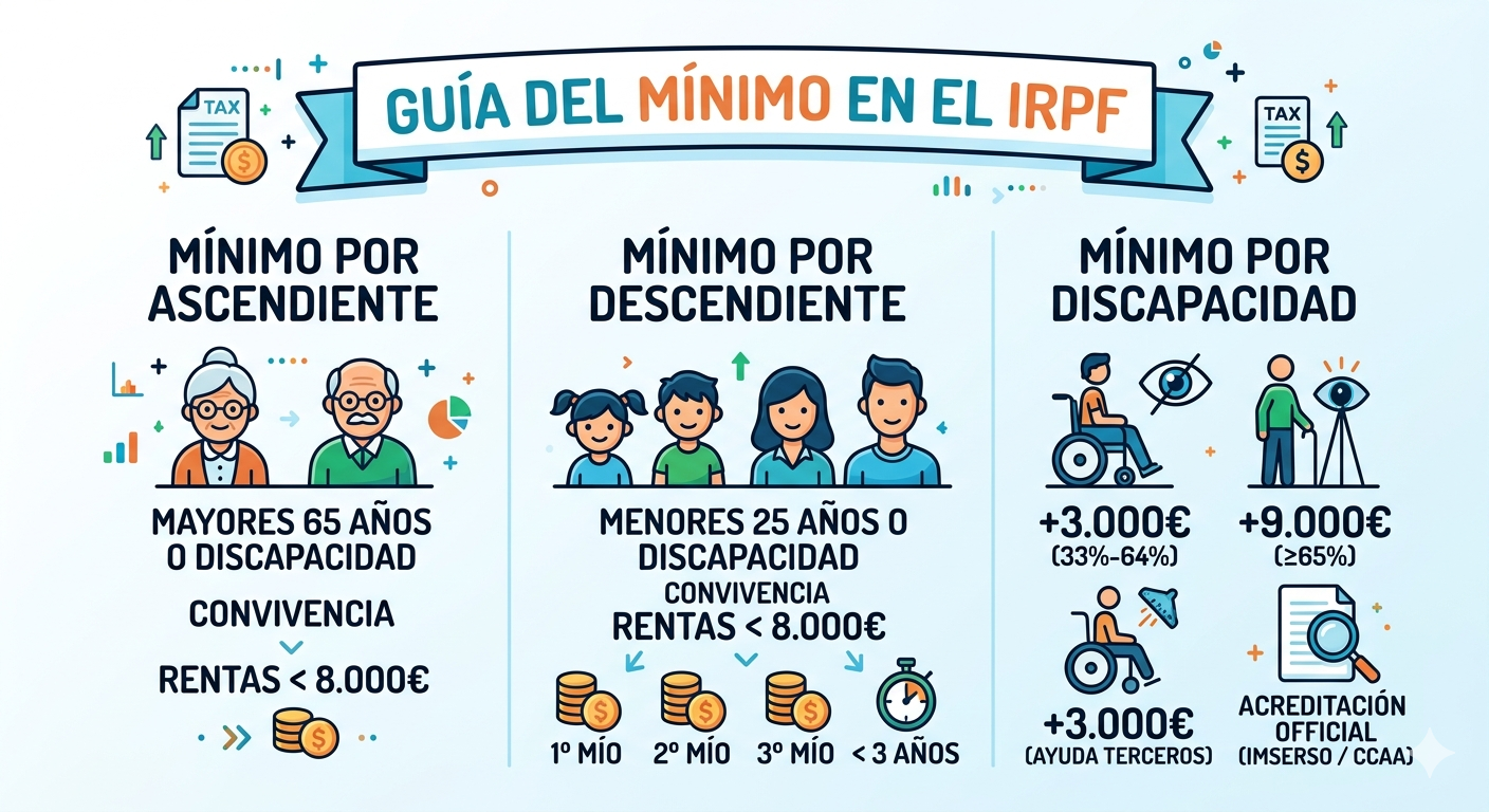 Guia del mínimo por descendiente, ascendiente y discapacidad